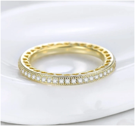 Anello Horizonte con zirconi blu e bianchi di alta qualità in argento Sterling S925