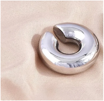 Aros Anchos Ear Cuff · Acero Inoxidable Chapado Oro 24K y Plata