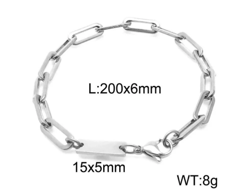 Pulsera minimalista de acero inoxidable chapado en oro 18K o plata para hombre