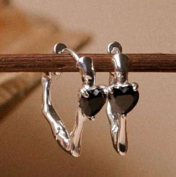 Pendiente Droplet Plata de Ley y Chapado en Oro de 18K
