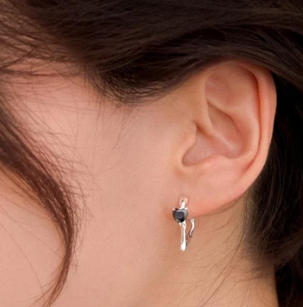 Pendiente Droplet Plata de Ley y Chapado en Oro de 18K
