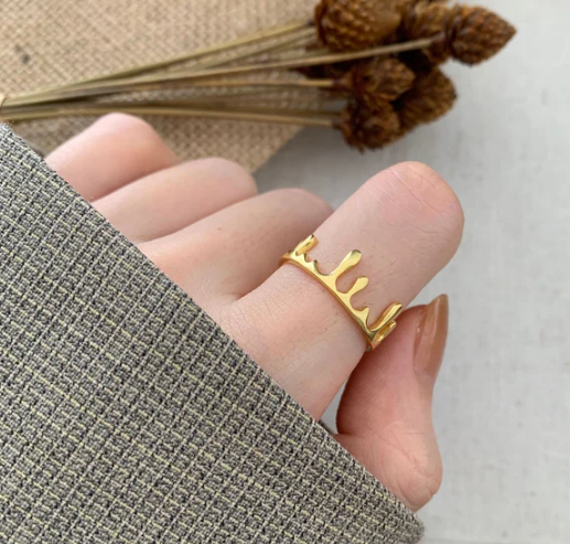 Anillo Llamas de Agua Plata de Ley S925