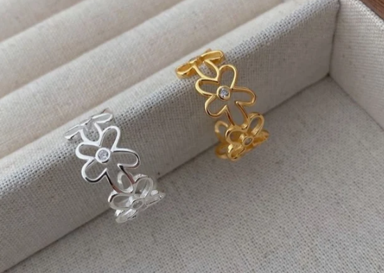 Anillo Silvara en Plata de Ley y Chapado en Oro 18K
