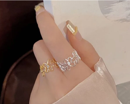 Anillo Silvara en Plata de Ley y Chapado en Oro 18K