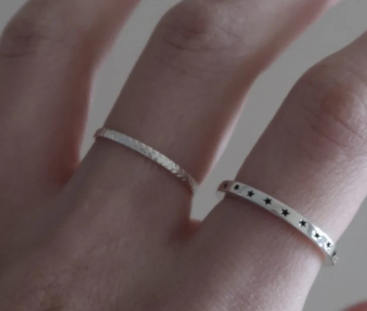 Anello a forma di stella in argento sterling