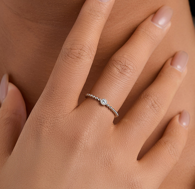Anello da spiaggia in argento sterling S925 placcato oro 14K con taglio marquise