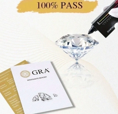 Certificado de autenticidad GRA para moissanitas de pendientes mariposa