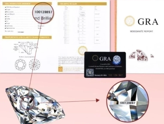 Certificado GRA de moissanita auténtica de los pendientes florales
