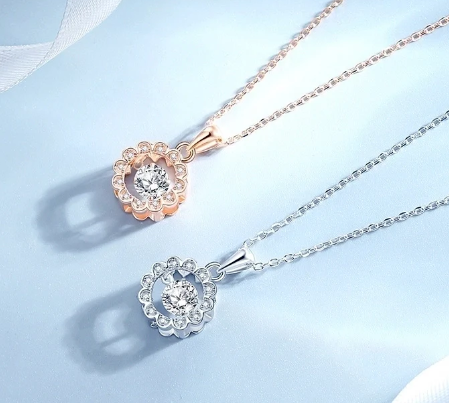 collares-plata-baño-oro-rosa-moissanita-incolora