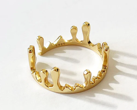 Anillo Llamas de Agua Plata de Ley S925