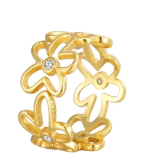 Anillo Silvara en Plata de Ley y Chapado en Oro 18K